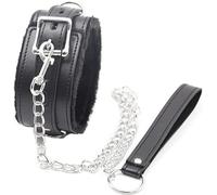 QiKKago Collier De Chaton en Cuir Souple Noir en Peluche Inner City Classic pour Les Amateurs De Fitness en IntéRieur, Accessoires De Jeu De RôLe - D28