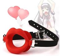 QiKKago Collier De Lèvres En Silicone Créatif, Bijoux De Mode Σndαge B-D-S-M Sẹx Tσys Anαl Ρl g Lσck Ring Vibrαtor Sẹx Swing