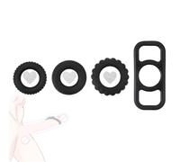 QiKKago Elegant Life Essentials - Set de 4 pièces en silicone noir - Z