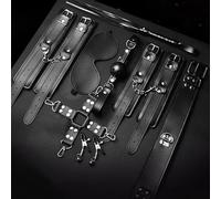 QiKKago Ensemble De 10 PièCes De Cuir Lisse Main Et Pied Accessoires D'éQuipement D'EntraîNement, Bracelets Multifonctionnels Poignet Et Cheville, Cadeau De Couple Original - K + 1