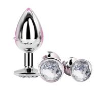 QiKKago Ensemble De DéCoration en Acier Inoxydable à CôNe De Hanche avec Embellissement De Pierre PréCieuse Ronde - Y3 (Blanc)