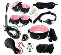 QiKKago Ensemble De Fitness De Yoga en Nylon Rose Classique RéGlable Multifonctionnel De 10 PièCes, IdéAl pour Le Fitness en Salle - D5