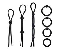 QiKKago Ensemble Multifonctionnel De 3 Cordes En Silicone Réglables Et De 4 Points Pour Une Nouvelle Expérience ! Un Cadeau Original Pour Les Hommes Et Les Femmes-D4