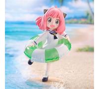 QiKKago Figurines d'anime, portant une bouée de natation de la petite fille insolite, cheveux courts roses, uniforme de marin blanc, action de danse mignonne, jouet en PVC pour bureau, voiture,