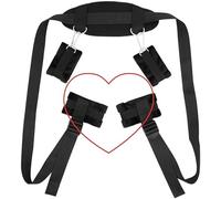 QiKKago H25 Ceinture de fitness réglable en nylon noir pour entraînement de musculation des mains et des jambes