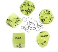 Qikkago Jeu De 5 DéS Multifonctionnels en Plastique Lumineux Vert pour Le Fitness -Z02