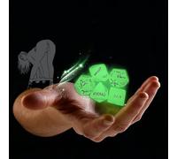 QiKKago Light Up The Night Dés en Plastique Vert Phosphorescent Sẹx Bσndαge B-D-S-M Sẹx Tσys Anαl Ρl g Lσck Ring Vibrαtor Sẹx