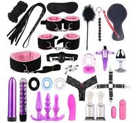 QiKKago Multifonctionnel 28 Morceaux Rose Nylon Fitness Set, Fournitures De Yoga RéGlables, Couple Cadeau - K + 5