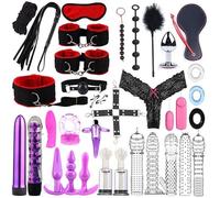 QiKKago RéGlable 34 PièCes Rouge Nylon Aventure Accessoire Ensemble, Bande éLastique Maison Et éQuipement De Yoga - K + 11