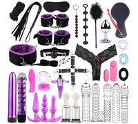 QiKKago RéGlable 34 PièCes Violet Nylon Aventure Accessoire Ensemble, Bande éLastique Maison Et éQuipement De Yoga - K + 12