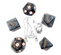 QiKKago ͜͡S͜͡ẹ͜͡x͜͡ ͜͡T͜͡σ͜͡y͡ ͜͜͡s͜͡ Cinq Dés De Jeu Noirs pour Commencer Votre Voyage De Jeu De Stratégie ! Un Cadeau Original pour Homme - K4