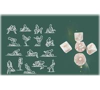 QiKKago ͜͡S͜͡ẹ͜͡x͜͡ ͜͡T͜͡σ͜͡y͡ ͜͜͡s͜͡ Cinq Dés De Sport De Jeu Blancs : Une Nouvelle Expérience De Divertissement Polyvalent Cadeau Original pour Hommes Et Femmes-K2