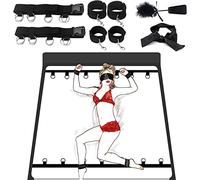Qikkago Sangle De Yoga En Nylon Noir Avec éCharpe En Plumes Combo Set-Z17