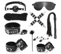 Qikkago Set D'Accessoires De Sport En Cuir Noir 10 PièCes - La Texture Est Extraordinaire, Le Nouveau Choix Des Sports -Z