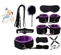 QiKKago Set de 10 pièces de yoga sportif en nylon violet, nouveau style d'exercice -Z