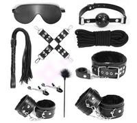 Qikkago Set De 10 PièCes En Cuir Noir Pour Le Fitness-Z