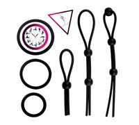 QiKKago Ustensiles En Silicone Respectueux De L'environnement 3 Anneaux Silicone Corde Set -Q