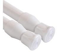 Qilerr Tiges de tension, lot de tringles à ressort, tringles à rideau réglables, tringles de tension pour fenêtres, cuisine, salle de bain, placard, armoire 2pcs-white-28-48inch/70-120cm