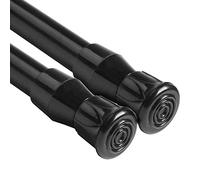 Qilerr Tiges de tension, lot de tringles à ressort, tringles à rideau réglables, tringles de tension pour fenêtres, cuisine, salle de bain, placard, armoire 2pcs-black-28-48inch/70-120cm