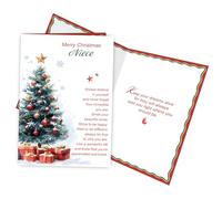 Qiliji Carte de Noël pour nièce, cadeau de Noël pour nièce, cadeau de Noël de la part d'une tante oncle, cartes de vœux de Noël pour nièces