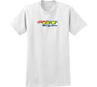 QILIJING GT Bicycle Men T Shirt Mountain Bike Race Road Cycling MTB Black White Retro Size L