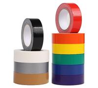 QILIMA 10 Rouleaux de Ruban adhésif extra fort résistant à l'eau Heavy Duty Duct Tape pour bricolage, réparation, intérieur/extérieur, artisanat