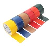 QILIMA Duct Tape Lot de 6 rouleaux de 48 mm x 10 m Ruban adhésif extra fort résistant à l'eau Heavy Duty Duct Tape inclus Vert Jaune Bleu Orange Marron Rougeâtre