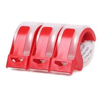 QILIMA Lot de 3 rouleaux de ruban adhésif d'emballage transparent avec 3 distributeurs, ruban adhésif d'emballage robuste conçu pour les cartons de déménagement, l'expédition 50mm x 55 m