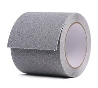 QILIMA Ruban antidérapant, Bandes antidérapantes avec Ruban adhésif antidérapant pour escaliers, marches, revêtements de Sol, Ruban antidérapant Solide, Autocollant, (10cm x 5m, Gris)