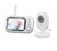 Qiling Moniteur Bébé Vidéo Sans Fil, Babyphone Caméra Avec Vision Nocturne, Communication Bidirectionnelle, Alerte Sonore, Surveillance Bébé 24h/24