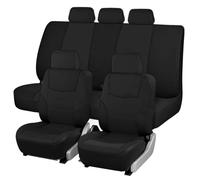 QILINGS Ensemble Housses Siège Voiture Course Universelles Polyester Bleu Motif Losanges Accessoires Protection Intérieure 4 Ou 9 Pièces Housse Sieges Auto Universel(Noir)