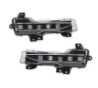 QILINGS Feux Circulation Diurne Pour Tesla Pour Modèle 3 Y Brouillard Blanc/DRL Éclair Ambré 5 Points Style Brouillard Séquentiel LED Signal Virage Lumière DRL Feu Antibrouillard(Clear Lens)