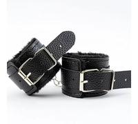 QILJIA Bracelets de cheville réglables en cuir pour femme - Chaînes de corps en cuir - Bracelets menottes - Bijoux de corps non percés, taille unique, Cuir, Pas de gemme