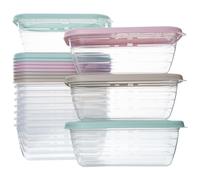 QILZO Lot de 12 boîtes alimentaires 500ml, récipients alimentaires en plastique, sans BPA, pour micro-ondes, lave-vaisselle, congélateur, récipients avec couvercle