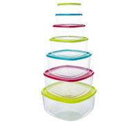 QILZO Lot de 7 récipients pour aliments 220 ml, 350 ml, 600 ml, 1200 ml, 2 000 ml, 2 700 ml, 3 600 ml, boîtes en plastique, sans BPA, compatibles avec micro-ondes, lave-vaisselle, congélateur