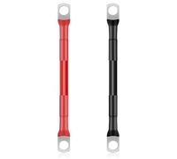 QIMEI-SHOP 2 Pièces Cable Batterie Voiture 15cm 25mm² Câble Onduleur de Batterie 3AWG 12V avec M8 Cosses à œillets pour Camion Auto Moto Marine Solaire Noir et Rouge