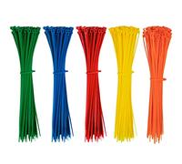 QIMEI-SHOP 500 Pièces Attache Cable Plastique Colorées 200mm x 2,8 mm Collier de Serrage Serre Câbles en Électriques Nylon Autobloquantes pour Cable Management Jardinage