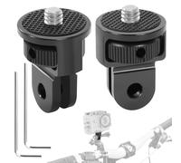 QIMEI-SHOP Adaptateur de Trépied 1/4" Adaptateur de Support de Caméra en Aluminium Adaptateur de Filetage de Trépied de Conversion Compatible avec GoPro Xiaomi Caméra Action 2 Pièces