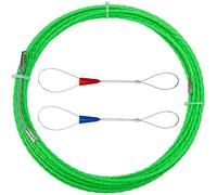 QIMEI-SHOP Aiguille Electricien 10 m Tire Fil Electrique Tire Cable en Polyester Diamètre 4,5mm avec 2 Tête Guidage pour Cable Rallonge Spiralé Flexible Vert