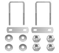 QIMEI-SHOP Boulons en U Carrés M6 U Boulon en Acier Inoxydable avec Écrou Plaques pour la Fixation de Tuyaux Largeur Intérieure 40 mm M6 40x80 mm