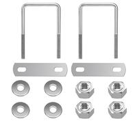 QIMEI-SHOP Boulons en U Carrés M6 U Boulon en Acier Inoxydable avec Écrou Plaques pour la Fixation de Tuyaux Largeur Intérieure 45 mm M6 45x80 mm