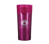 Qimei-Shop Bouteille isotherme en acier inoxydable, isolée, étanche, pour boissons chaudes et froides, thé, café, eau, 380 ml Rosa Rossa