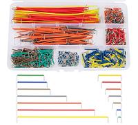 QIMEI-SHOP Breadboard Jumper Cable Wire Kit Mâle vers Mâle 14 Assorties Longueur avec Boîte de Rangement 560 pièces
