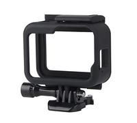 QIMEI-SHOP Cadre Boîtier Protection Frame Fixation Compatible avec GoPro Hero 8 Coque Bordure avec Prise et vis Mobiles Amovibles Noir