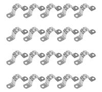 QIMEI-SHOP Collier de Serrage en U 25mm Collier de Serrage Inox pour Tuyau Durite Pince Anneau Fixation 20 Pièces