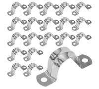 QIMEI-SHOP Collier de Serrage en U 32mm Collier de Serrage Inox pour Tuyau Durite Pince Anneau Fixation 20 Pièces