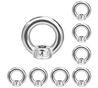 QIMEI-SHOP Écrou à Anneau M4 Écrou à Oeil en Acier Inoxydable 304 Écrous à œillet pour Accessoires de Levage 8 Pièces