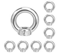 QIMEI-SHOP Écrou à Anneau M5 Écrou à Oeil en Acier Inoxydable 304 Écrous à œillet pour Accessoires de Levage 8 Pièces