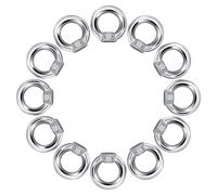 QIMEI-SHOP Écrou à Oeil M6 Écrou à Anneau de Levage en Acier Inoxydable 304 Écrous à œillet pour Accessoires de Levage 12 Pièces