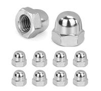 QIMEI-SHOP Écrou Borgne M10 Hexagonal Ecrou Borgne en Acier Inoxydable Écrous Borgne pour Vis Boulons Filetés Tiges Filetées Conforme à Norme DIN 1587 10 Pièces